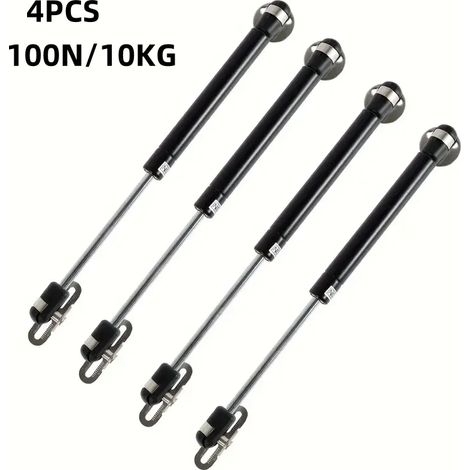 (Noir 10 kg x 4) Charnières à gaz pour armoire, âme en cuivre, support de levage de porte, quincaillerie pour portes de placards de cuisine (1/5)