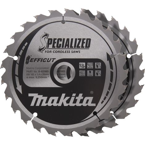 Makita B-62985-2 Kreissägeblatt-Set 165 x 20 x 1.4 mm Zähneanzahl: 25 2 St. (1/3)