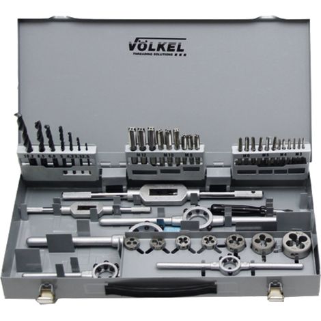 VOLKEL Estuche Juego de Machos y Cojinetes HSS-G M 3-12