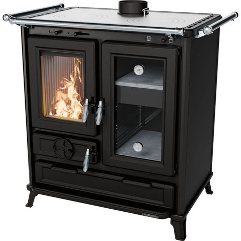 Cuisinière à bois - THERMOROSSI Klarissa Evo 7.8 kW  Avec 2 barres latérales