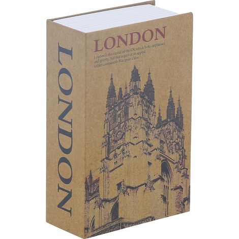 Coffre-fort déguisé en livre, boîte de rangement simulée pour objets précieux, mini coffret de sécurité à clé, cache dissimulé pour argent et documents. (1/5)