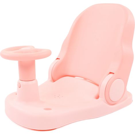 Baby Bath Seat Slip Resistant Adjustable Safety Baby Bathtub Shower Chair for Infant Toddler Pink