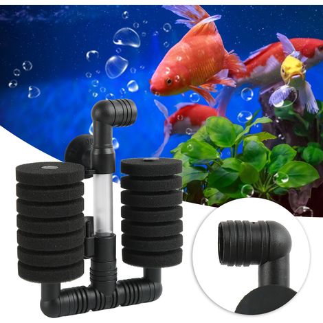 Filtre Mini Double Tête pour Aquarium Bio Éponge Filtre à Eau Silencieux - AUTRES (1/5)