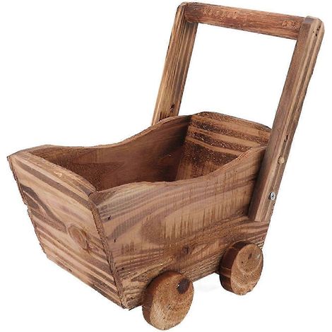 Chariot en bois pour pots de fleurs, support multifonctionnel pour plantes d'intérieur, compatible avec les plantes succulentes, de haute qualité. (1/5)