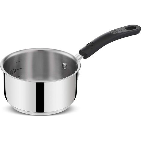 Lagostina Pratica Cacerola Hondo con Mango Largo de Acero Inoxidable 18/10, Fondo Lagoseal Plus para Inducción, Gas y Horno hasta 210°C, 14 cm (1/5)