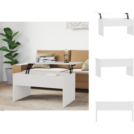 Couchtische - Living Couchtisch Hochglanz-Weiß 80x50,5x41,5 cm Holzwerkstoff (1/5)