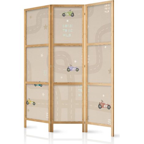Paravent artgeist Beige 135x172 cm faltbar aus Holz
