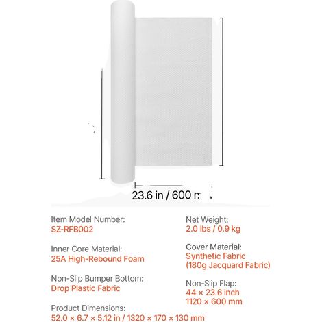 Almohada para cama infantil, base antideslizante, espuma de alta elasticidad, 52 pulgadas. (1/2)