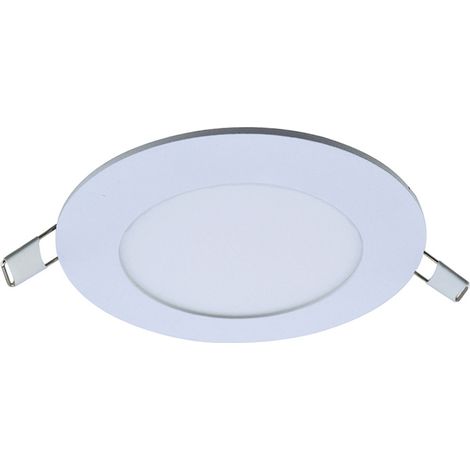 Ultradünnes, rundes 6-W-LED-Einbaupanel mit integriertem Deckenspot, 30 SMD2835-LEDs, AC 85–265 V, für Schlafzimmer, Wohnzimmer, Esszimmer, Flur, Café, Geschäft und als Wohnraumdekoration (1/2)