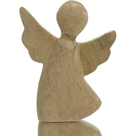 Scheulen – Décoration de Noël ange Lucidato en bois naturel, massif, H 15 cm (1/3)