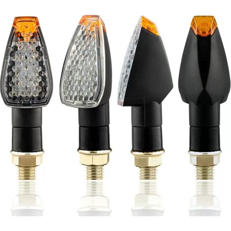 Lot de 4 clignotants LED 12 V pour moto, feux clignotants homologués E, mini feux universels pour scooter (1/4)