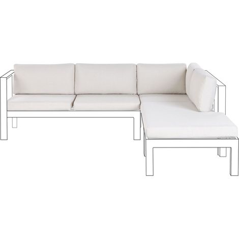 Outdoor Cushion Cover Set MESSINA Off-White (1/5)