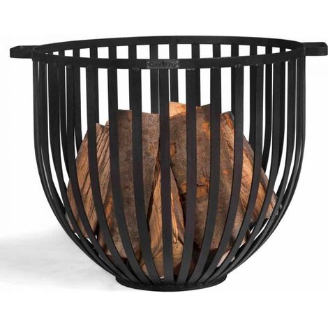 Braséro panier d'extérieur KATAR, acier naturel, 60cm de diamètre, CookKing, 111454 (1/5)