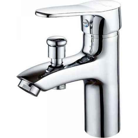 Duschkopf, Badewannenarmatur, Einloch-Doppelarmatur für Warm- und Kaltwasser, Duschmischer aus Aluminiumlegierung, Duscharmatur für Badezimmer (1/5)