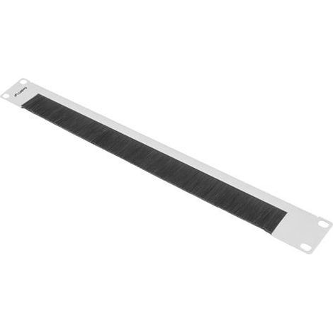 Pannello spazzola Lanberg AK-1103-S per rack 1U da 19", grigio (1/2)