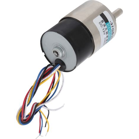 Moteur CC sans balais avec réducteur de vitesse CW/CCW et support de montage, 12 V, pour machines-outils CNC, XD-37GB 35255 tr/min (1/5)