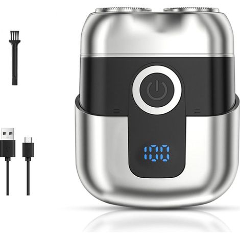 Mini-Elektrorasierer für Herren mit LED-Anzeige, IPX6 wasserdicht, tragbar, leise und abwaschbar. (1/5)
