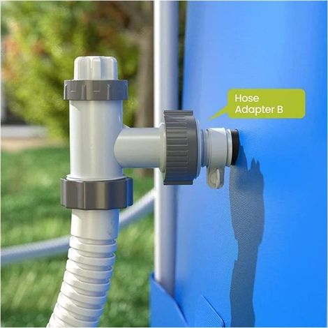 Adaptateur de tuyau de pompe pour piscine – Lot de 2 – 1,25 po à 1,5 po – Compatible avec Intex – Pression max 1,5 bar – Outhwaite