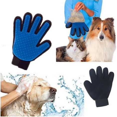Brosse de nettoyage pour animaux, massage pour chien, épilation, accessoires de toilettage et de lavage, gant en silicone pour animaux-AquaForge (1/5)