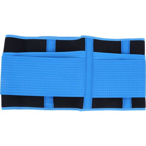 Atmungsaktiver Trainingsgürtel aus Mesh, verstellbare Größe, Lendenwirbelstütze, blau L (1/5)