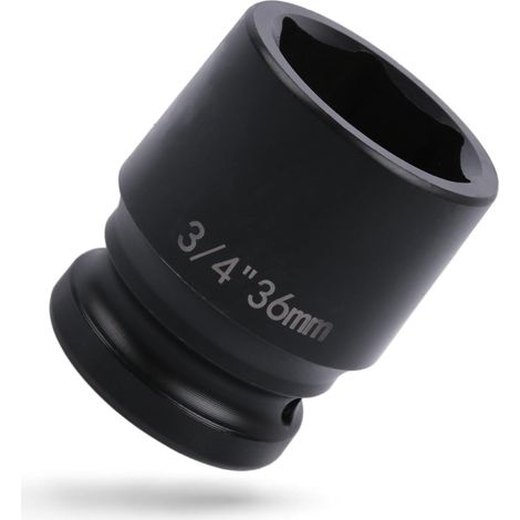 Douille 3/4" 36 mm, 6 pans en acier Cr-V, douille pour visseuse à percussion (1/5)