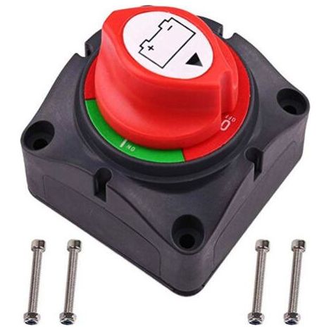Interrupteur d'isolement de batterie, isolateur de puissance de batterie 12V 600A de haute qualité, disjoncteur principal, interrupteur à deux étages, convient aux camping-cars et aux yachts H484. (1/4)