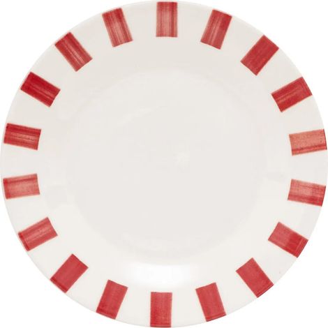 Lot de 6 Assiettes à Dessert "Cheri" 19cm Rouge