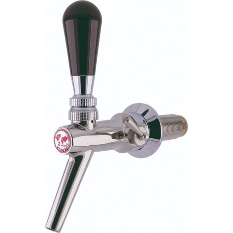 Zapfhahn, Kompensatorhahn, Bierzapfhahn, Schankhahn aus Chromnickelstahl, Modell - V10, Poliert, Gewindelänge: 35 mm
