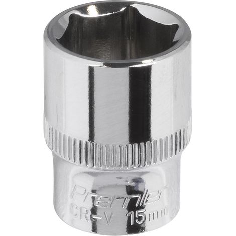 Sealey SP3815 Premier Fully Polished Socket 3/8""Sq Drive 15mm