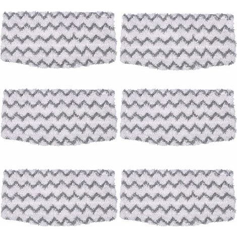 Paquet de 6 tampons de vadrouille en Microfibre de Remplacement S1000 recharges pour Nettoyeur de Sol Dur pour vadrouille à Vapeur Requin modèle S1000A S1000 S1000C S1000WM (1/4)