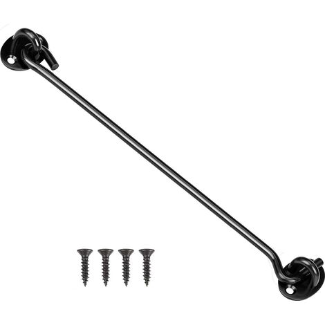 2PCS crochets de porte de grange acier inoxydable, 3 inch crochet et loquet à œillet de cabine, verrou serrure de porte crochet de fenêtre pivotant pour porte coulissante, chambre à coucher (1/5)