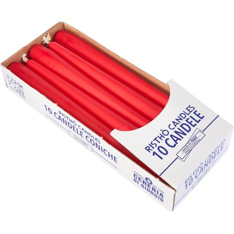 Cereria Di Giorgio Candele Coniche Ø 2,2 cm H. 25 cm (10 pz) - Rosso (1/2)