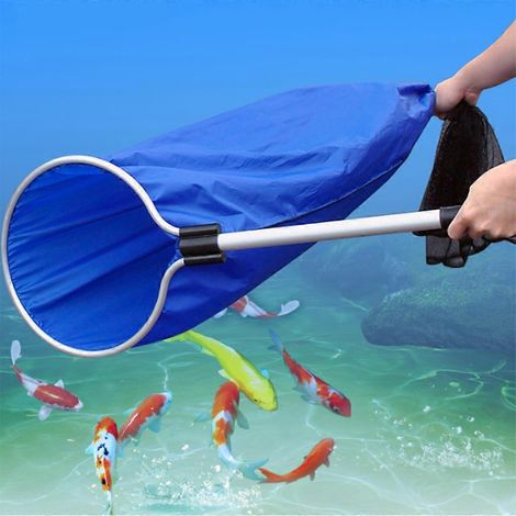 Filet de pêche japonais pour aquarium, épuisette, filet à poissons, panier en maille souple (1/4)