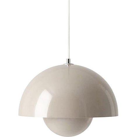 Lustre, Suspension Moderne, Plafonnier Suspendu Avec Ampoule, Luminaires De Décoration Intérieure, Lumière Chaude, 23 Cm (Gris) (1/3)