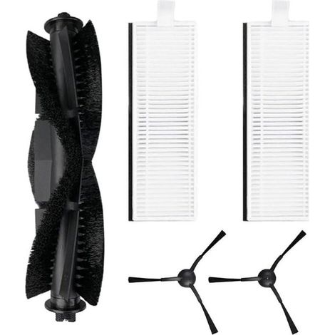 Set di 5 spazzole laterali principali per robot aspirapolvere Laresar Evol 3, 1 spazzola principale a rullo, 2 filtri HEPA, 2
