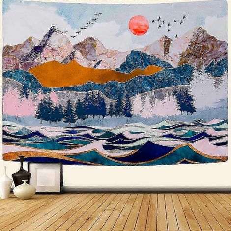 Grande tapisserie murale décorative pour chambre 59,1×82,7 pouces