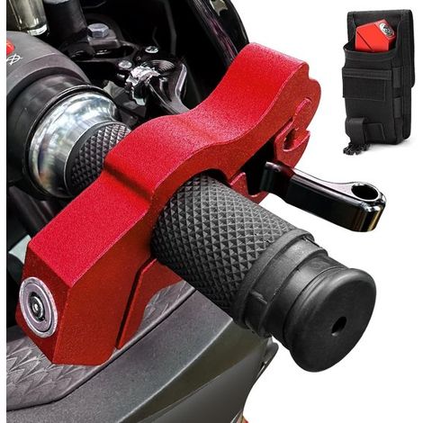 Dispositivo antifurto per moto, lucchetto per moto con robusto blocco per maniglia, blocco acceleratore, blocco freno, lucchetto per freni da fuoristrada (1/5)