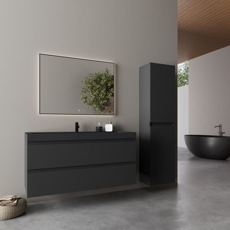 Ensemble meuble vasque 100 cm avec colonne - LOMAZOO Avalon - (1/5)