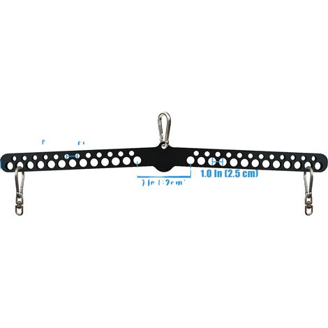 Barra de dominadas vertical, acero resistente, diseño multiagarre, BARRA PLANA CORTA DE 77 CM (1/2)