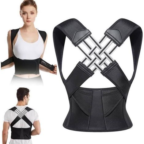 1pcs Correcteur de Posture Dos Redresse Dos pour Homme Femme Correcteur de Posture pour Maintien Dos Droit Soutien (L) CEINTURE (1/3)