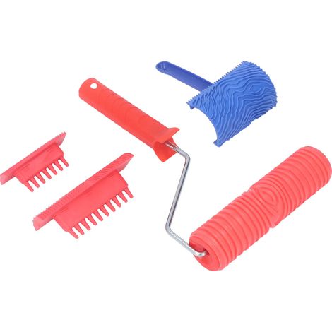 Rouleau à Peinture Imitation Bois avec Manche - Accessoire Déco Murale Effet Bois pour Salon et Chambre (1/5)