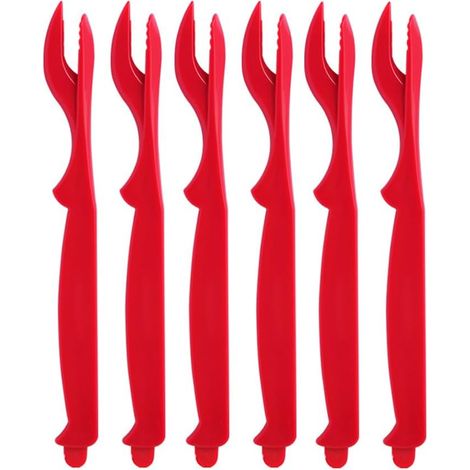 Juego de 6 pinzas para mariscos, cuchillo y palillos, de acero inoxidable, para langosta y cangrejo, para cocinar y para comidas familiares. (1/5)