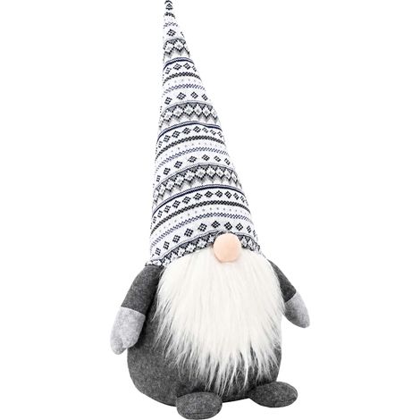 Gnomo de Navidad Gris 60 cm Poliéster vidaXL (1/5)