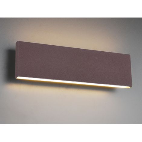 Rechteckige Wandleuchte Concha Rust Double Led Emission Trio Lighting