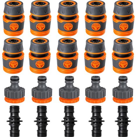 20 Pièces Raccords Rapides Tuyau d’Arrosage 1/2 Pouce, Kit Arrosage Jardin (1/5)