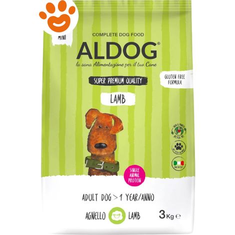 Aldog Dog Super Premium Mini Adult Agnello - Sacco 3 Kg -