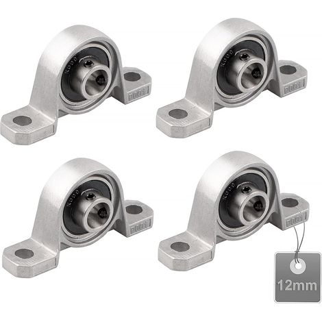 Pièces Roulements de Bloc d'oreiller, Palier Roulement, Roulements à Billes, Roulements Alliage de Zinc, Paliers a Semelle, Roulements à Billes, avec Base en fonte solide (Taille : 12mm) (1/5)