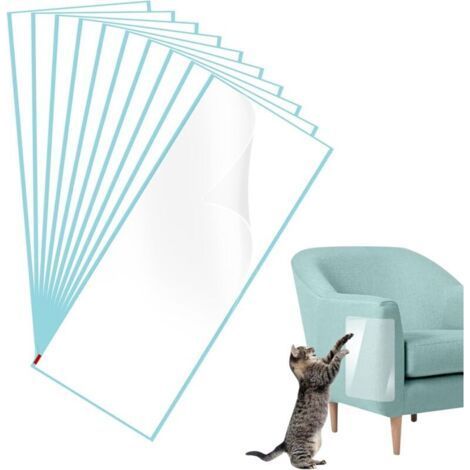 Cat Scratcher Sofa Anti-Claw Cat Sofa Couch Scratching Post,Double-Sided Stickers That Protect All Types of Furniture Without Leaving Scratches,Transparent 10 Sheets 15 40CM (1/5)