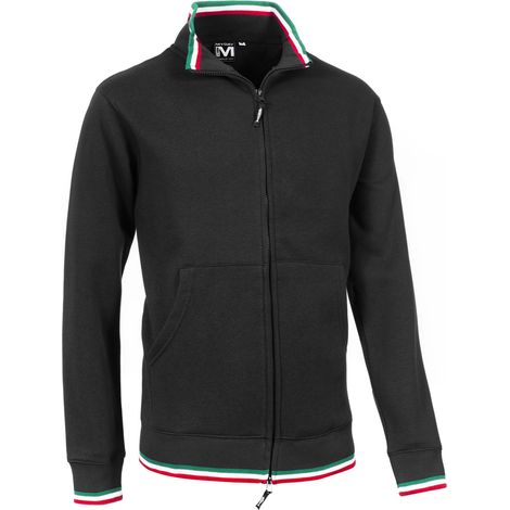 FELPA FULL ZIP JAGGY SPORT NERO