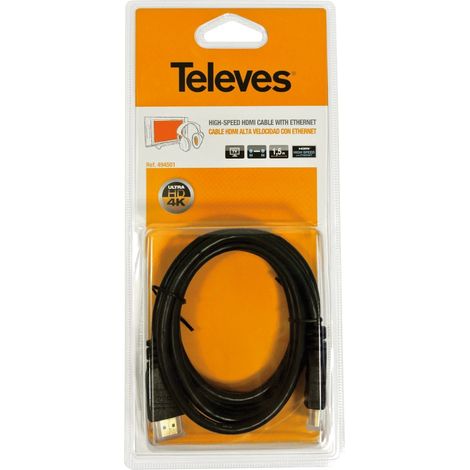Cable HDMI 2.0 Televes ref. 494501 1,5m 4K BLISTER
